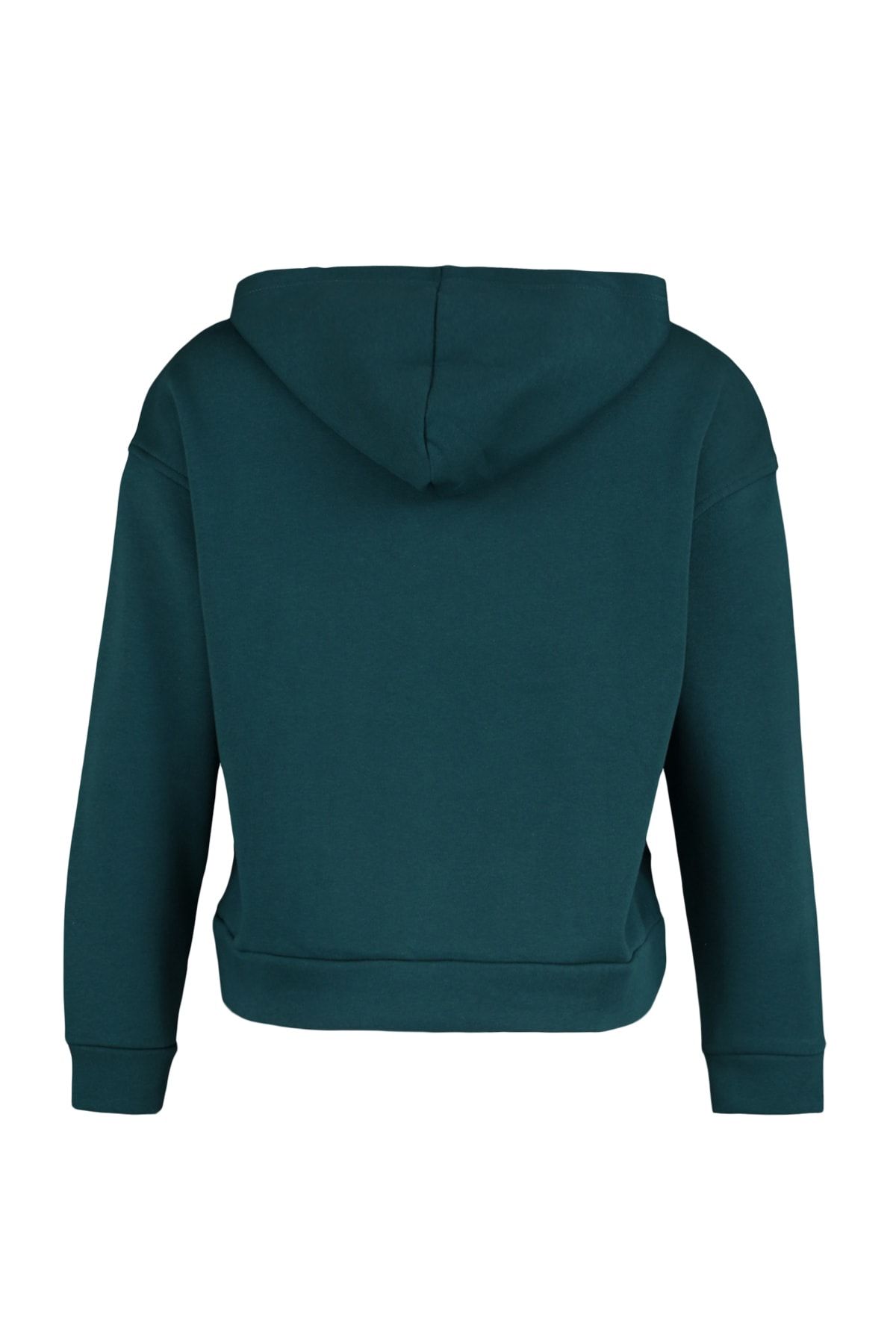 Trendyol Collection-Petrol Regular/Normal Fit Basic, cu glugă, fleece gros, tricotat în interior TWOAW23SW00004 6