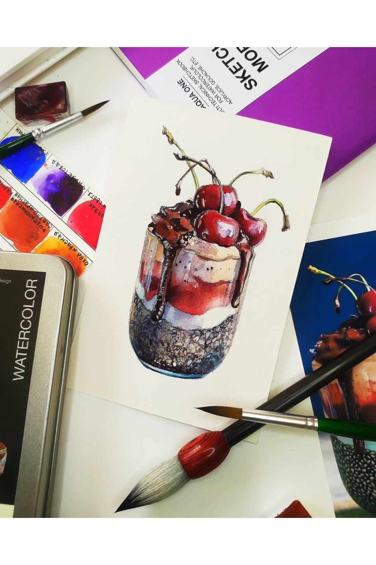 Poli Art Design Boş Kartpostal Set (suluboya Ve Grafik Için)