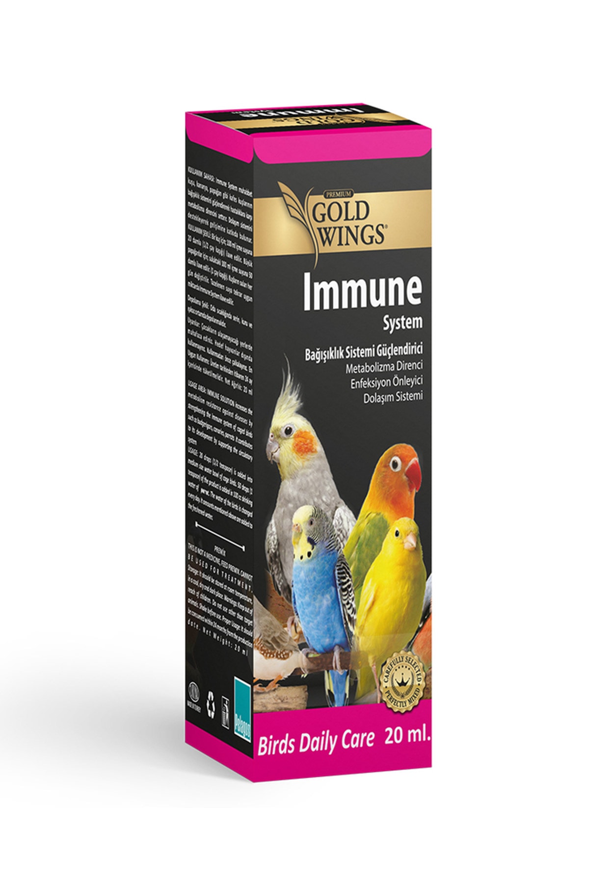 Gold Wings Premium Kuşlarınız Için Enfeksiyon Önleyici - - 20 Ml