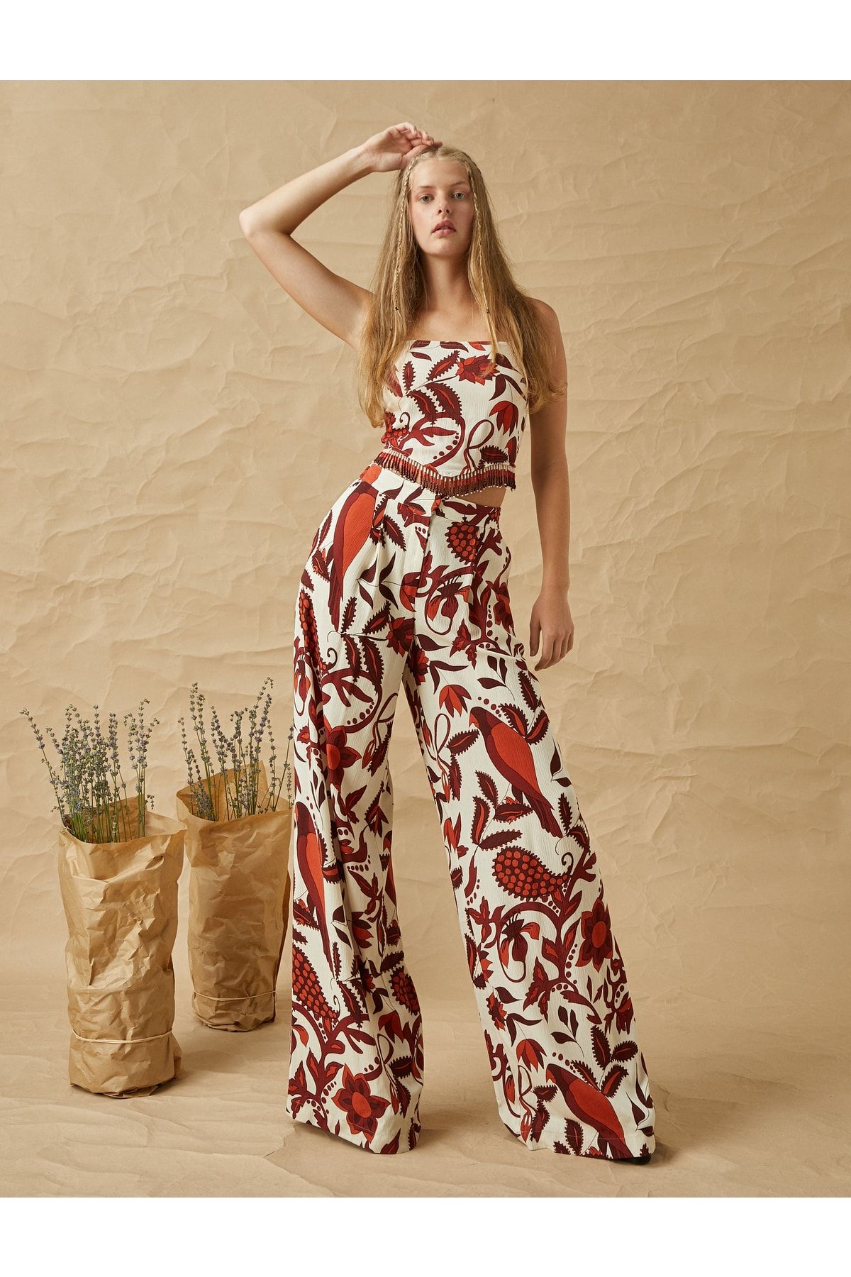 Koton Hose Bordeaux Relaxed