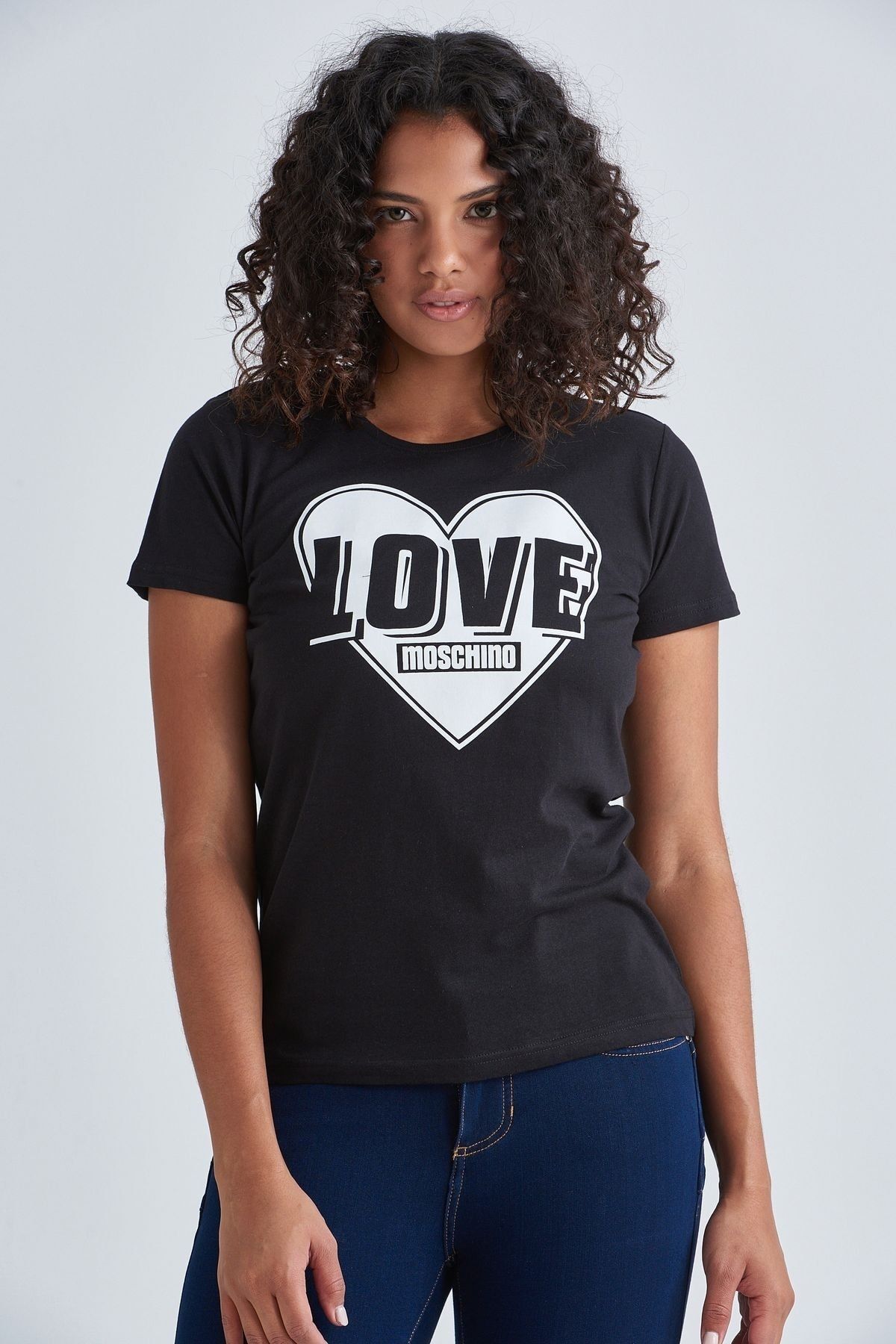 Moschino Kad n Bisiklet Yaka T shirt Kad n Giyim
