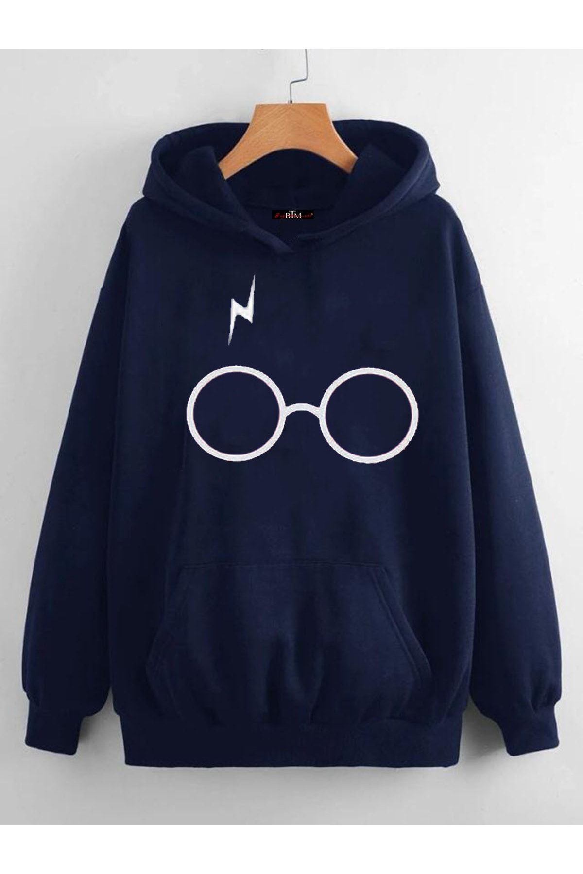 Bu raterzimoda Navy Blue Harry Potter Hooded Sweatshirt Hoodie