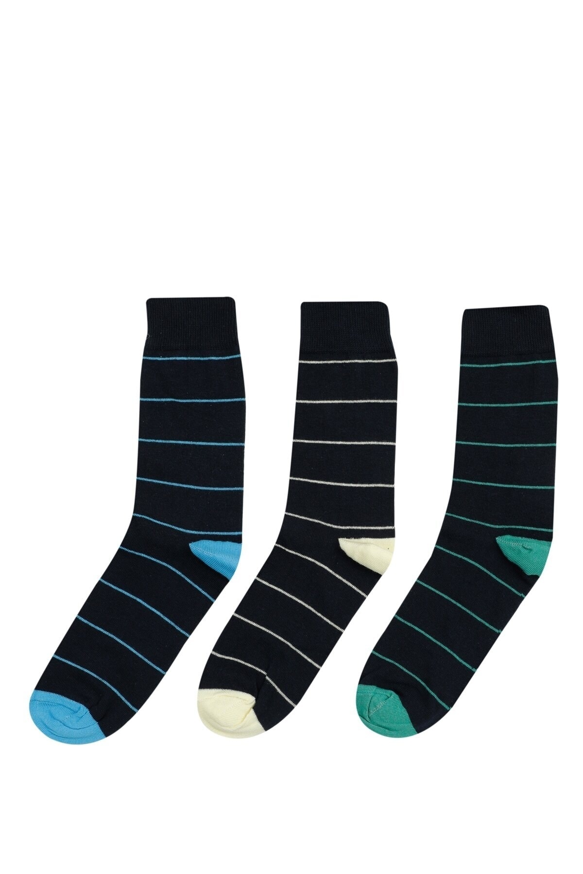 Polaris Color Strıpe 3 Lu Skt-m 2 Lacivert Erkek Soket Çorap