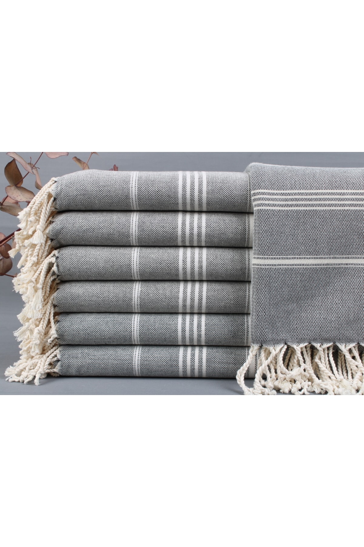 Peshtemal Black Organic Organic Cotton Peshtemal 100x170 Cm Cotton Peshtemal Stylish Shawl