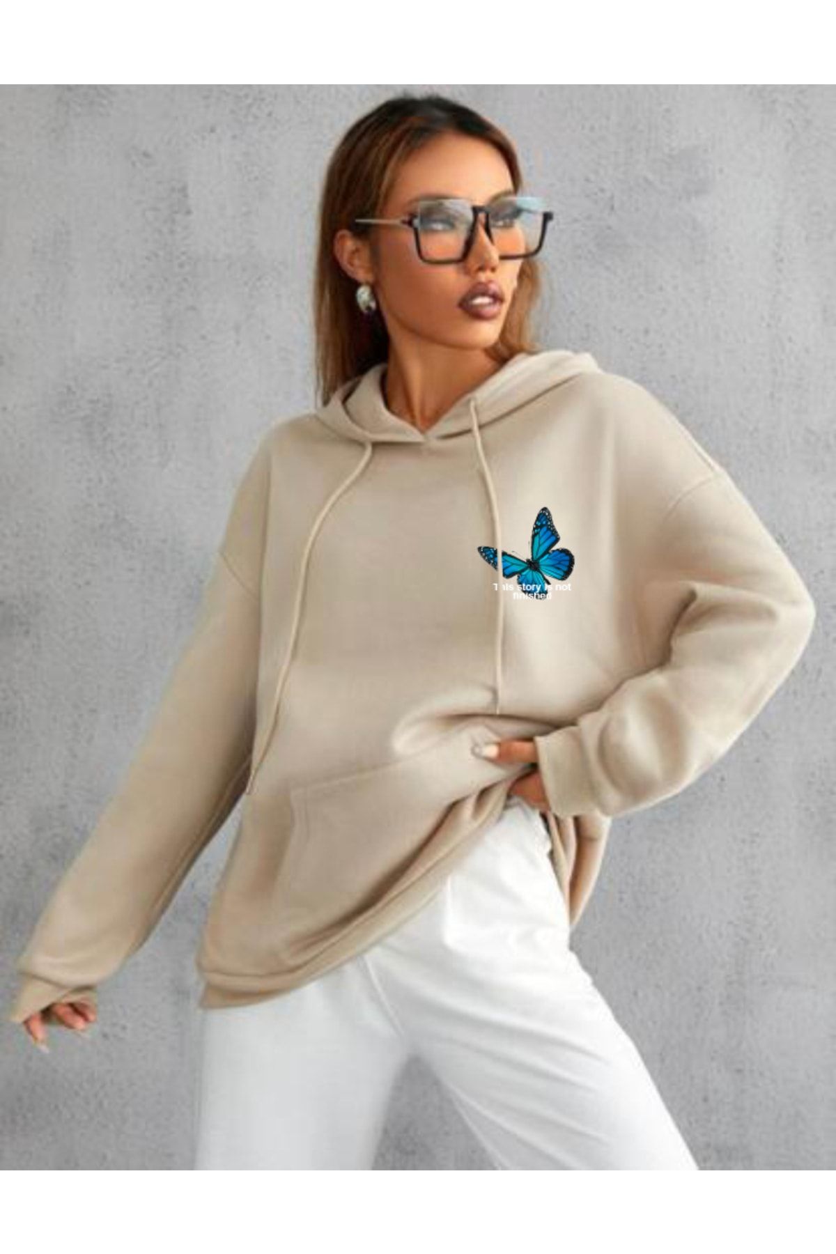 Butterfly sales patch hoodie