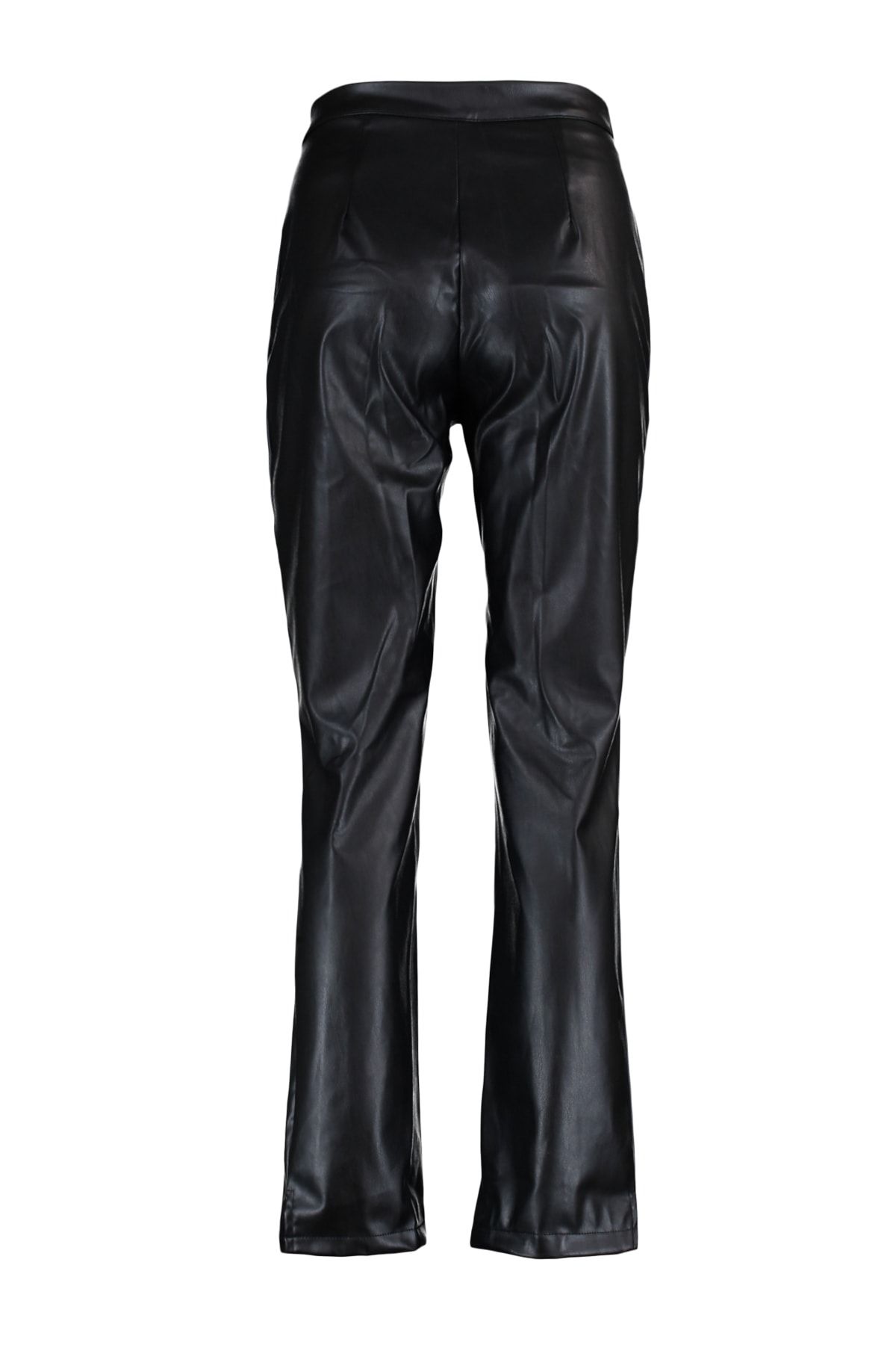 Trendyol Collection Black Woven High Waist Zipper Detailed Faux