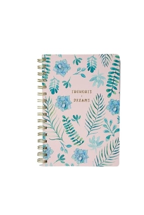 NATURANIMAL Acar Blume Hera Soft Çiçekli Çizgili Spiralli Defter 14,5*21 Cm 2...