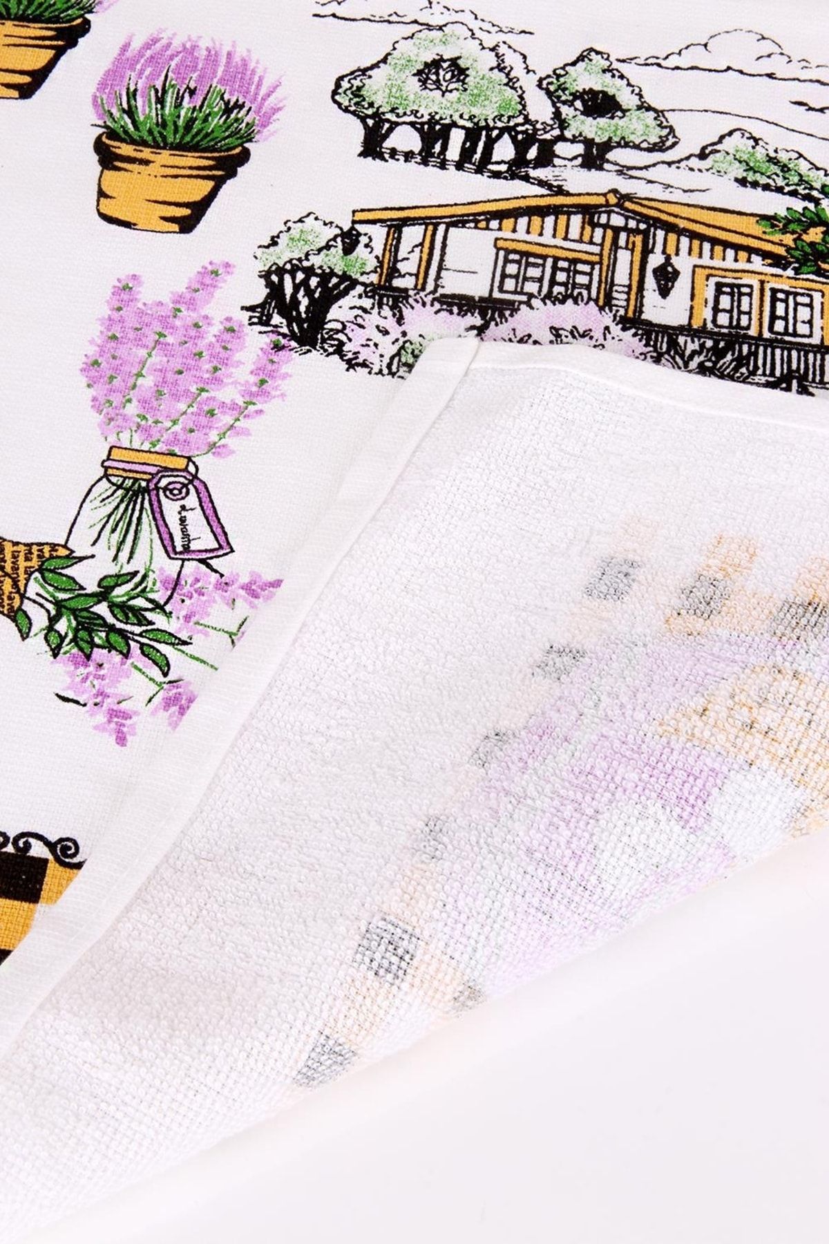 Baveno-100% Cotton 2-Piece 50x70 Printed Kitchen Drying Towel & Napkin 2