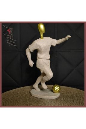 Futbolcu Heykeli Figür Dekoratif Obje Ve Biblo Masa Dekorasyon Salon Ofis Aksesuarları KES0008