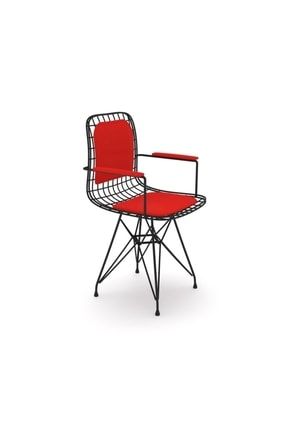 Knsz kafes tel sandalyesi 1 li mazlum syhkrm kolçaklı sırt minderli ofis cafe bahçe mutfak MB.SND.01.01.03.701