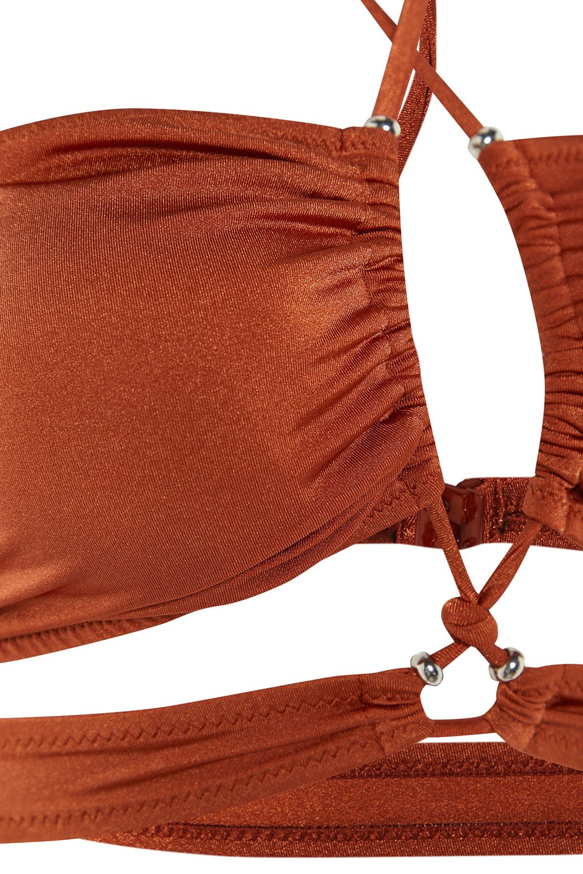 Trendyol Collection Bikinioberteil Rot Unifarben NW7840