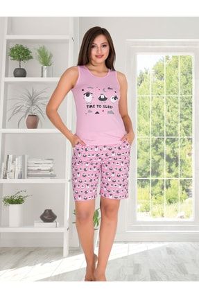 3262 Kadın Yazlık Modal Şort Pijama Takım FE-177422103262