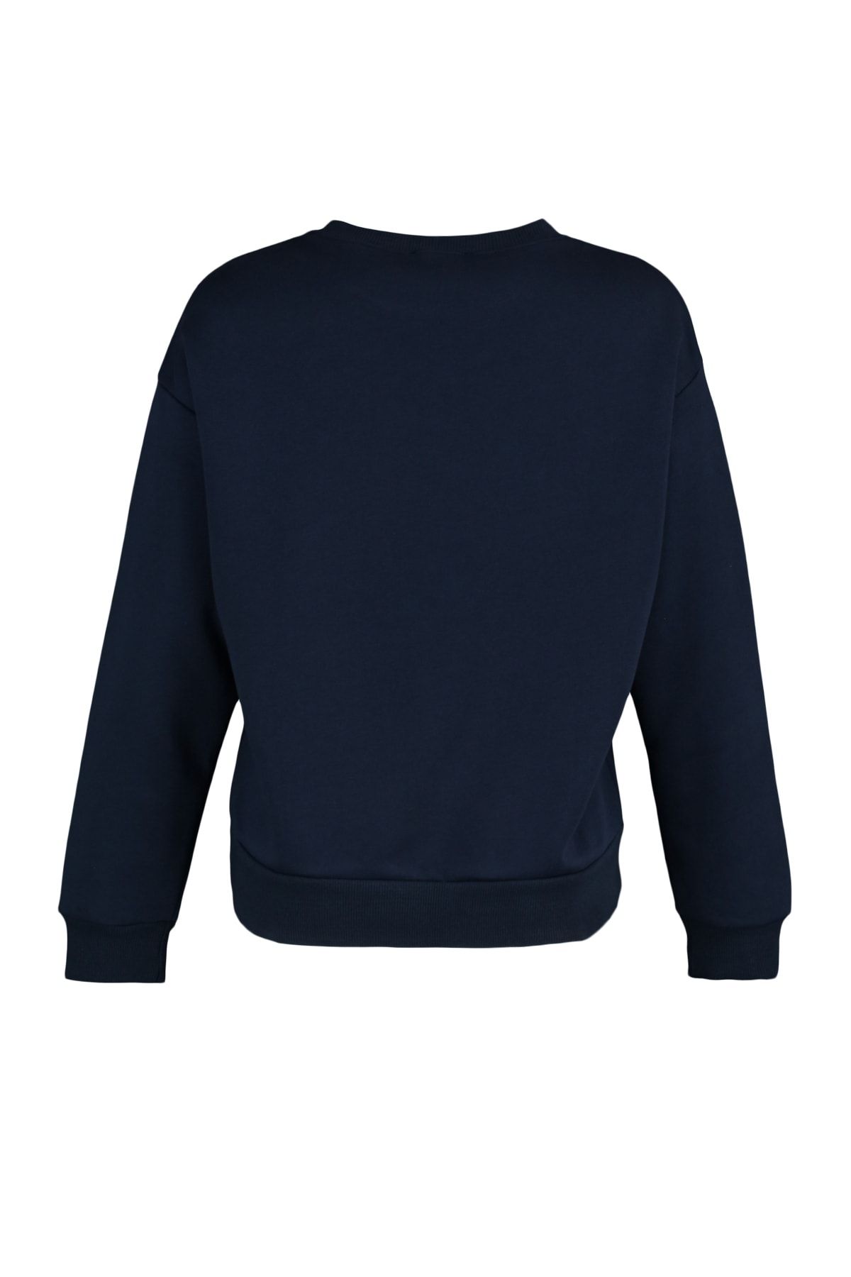 Trendyol Collection-Темно-синій світшот з принтом і товстим внутрішнім флісом Basic Orme TWOAW23SW00436 9