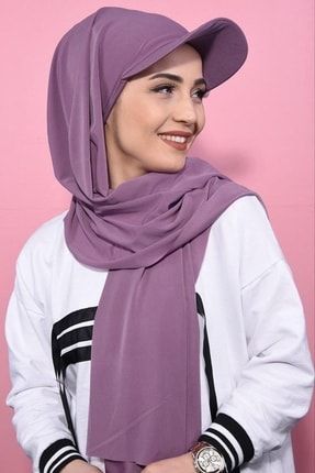 Şapkalı Boneli Hazır Şal Hijab Haşema Üstü Kullanılabilen Havuz Deniz Bone Şal BONE