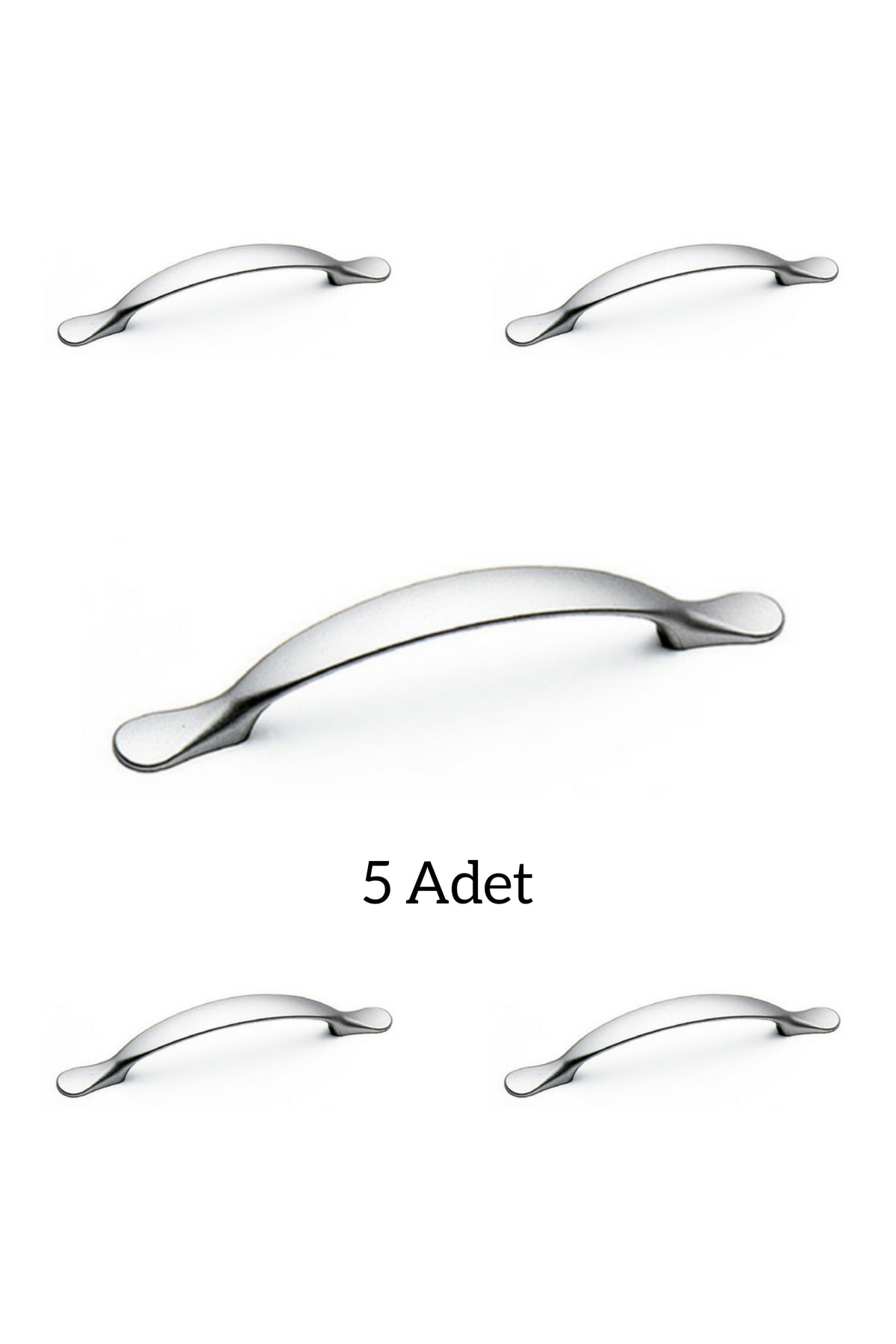 (5 PCS) Duck Handle Chrome Shiny Furniture Cloakroom Drawer Kitchen Cabinet Handle 96mm