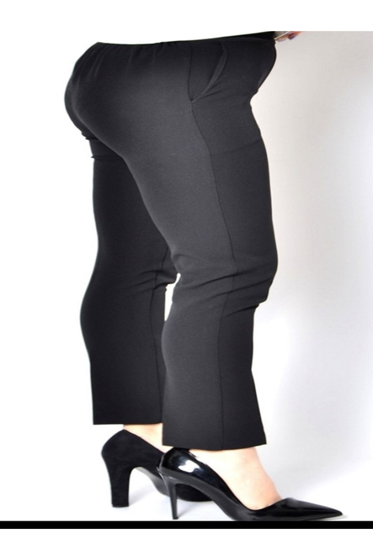 MİRVE BUTİK-Elastic Waist Fabric Trousers 2