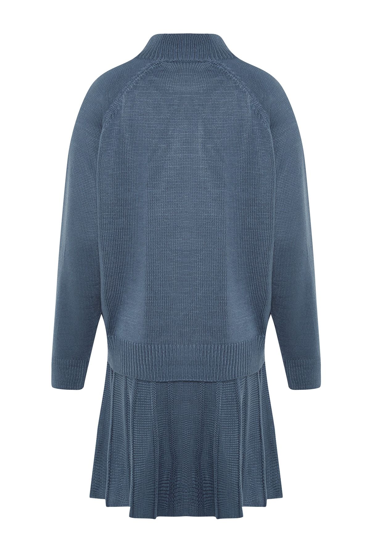 Trendyol Collection-Indigofarbener Strickanzug mit Faltenrock und Oberteil TWOAW23AU00184 8