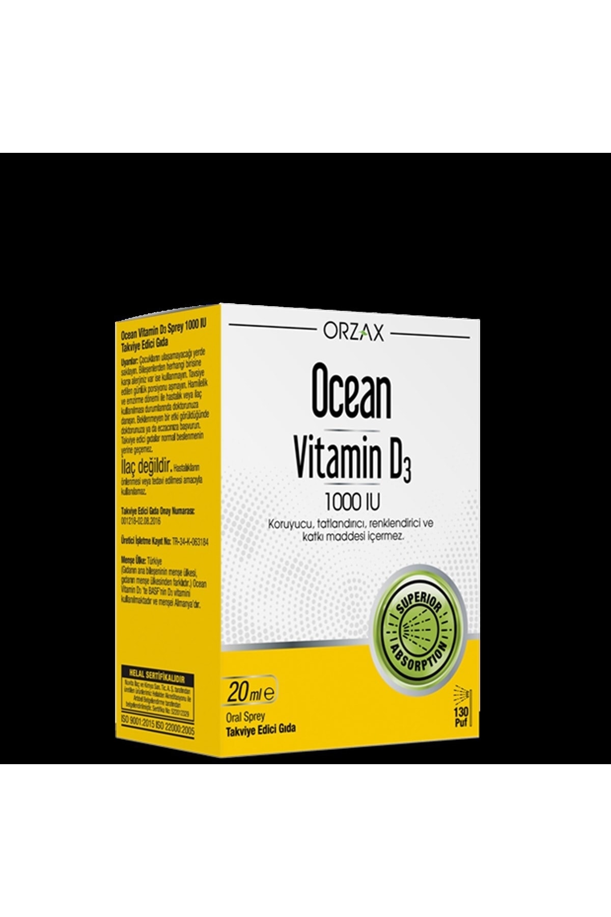 Ocean Vitamin D3 1000 Iu 20 ml Sprey Fiyatı, Yorumları Trendyol