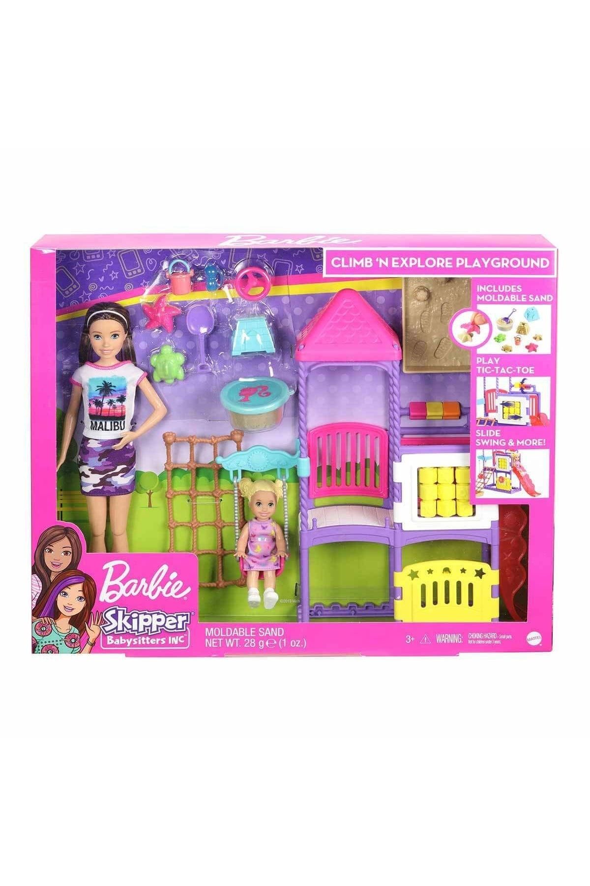 Mattel Ghv89 Barbie Babysitter Skipper and Dolls Set in Playground Trendyol