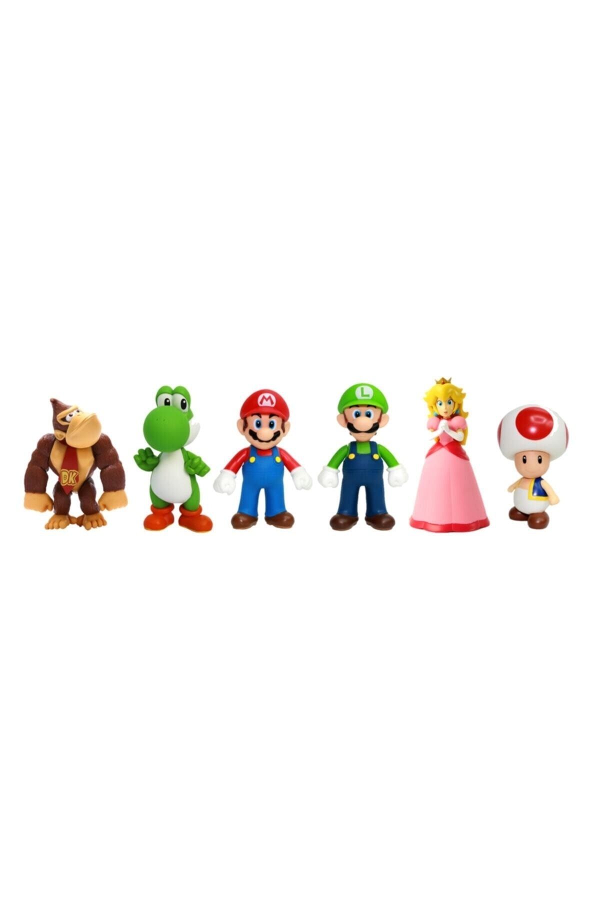 PeriYedi-Es33102d Super Mario Bross Run Jointed Collection Figure Toy Set 6 Figures in One 1