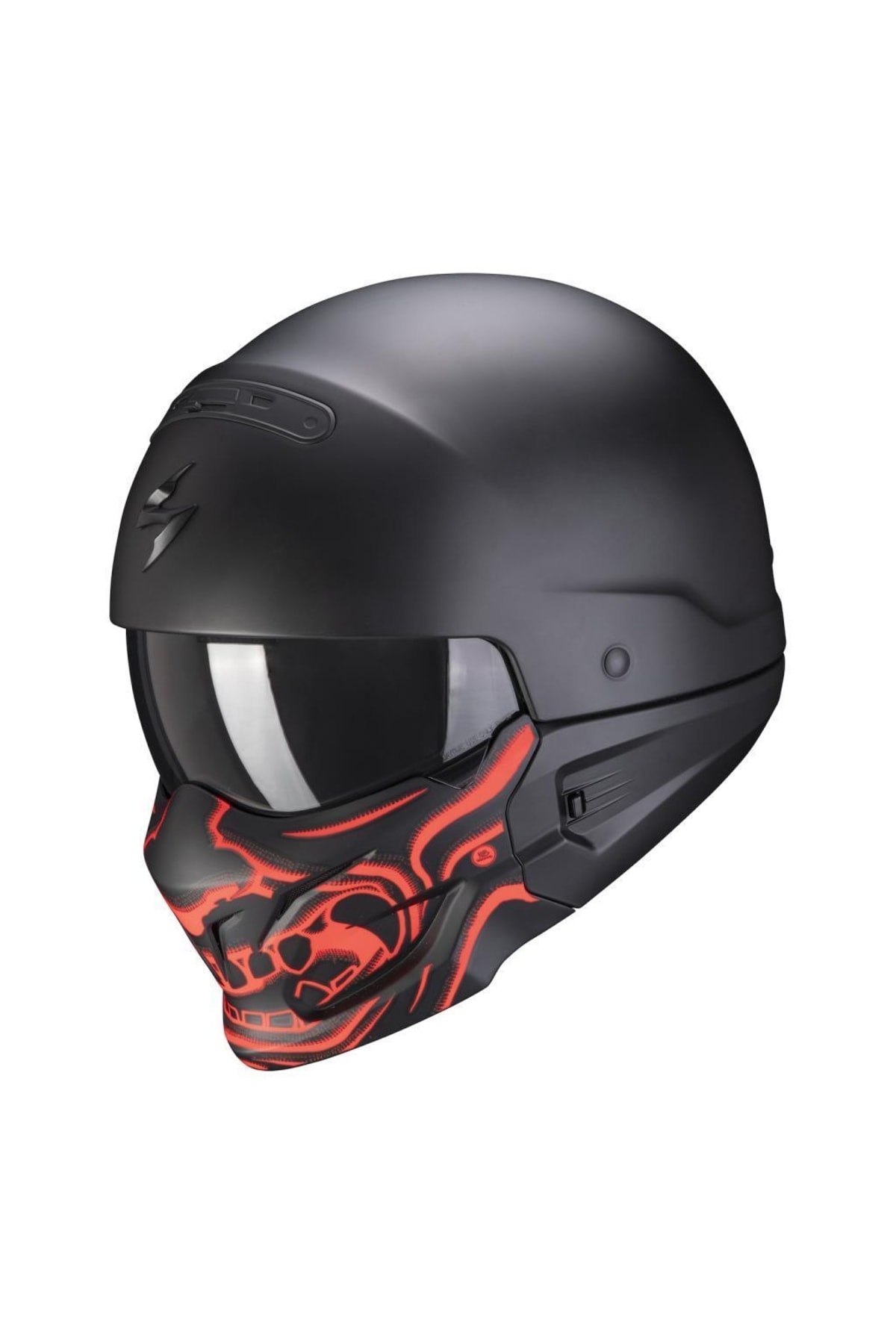 Scorpion Exo Combat Evo Samurai Moduler Motosiklet Kaskı (mat Siyah Kırmızı) NY10056