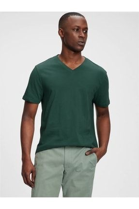 Erkek Yeşil Everyday V Yaka T-shirt 807253