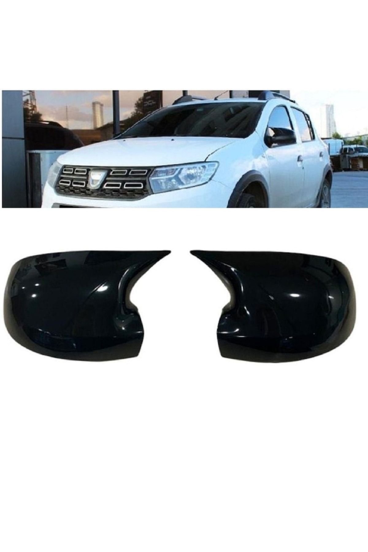 X POWER TUNİNG Dacia Sandero 2009-2020 Compatible Glossy Black Batman Mirror  Cover - Trendyol