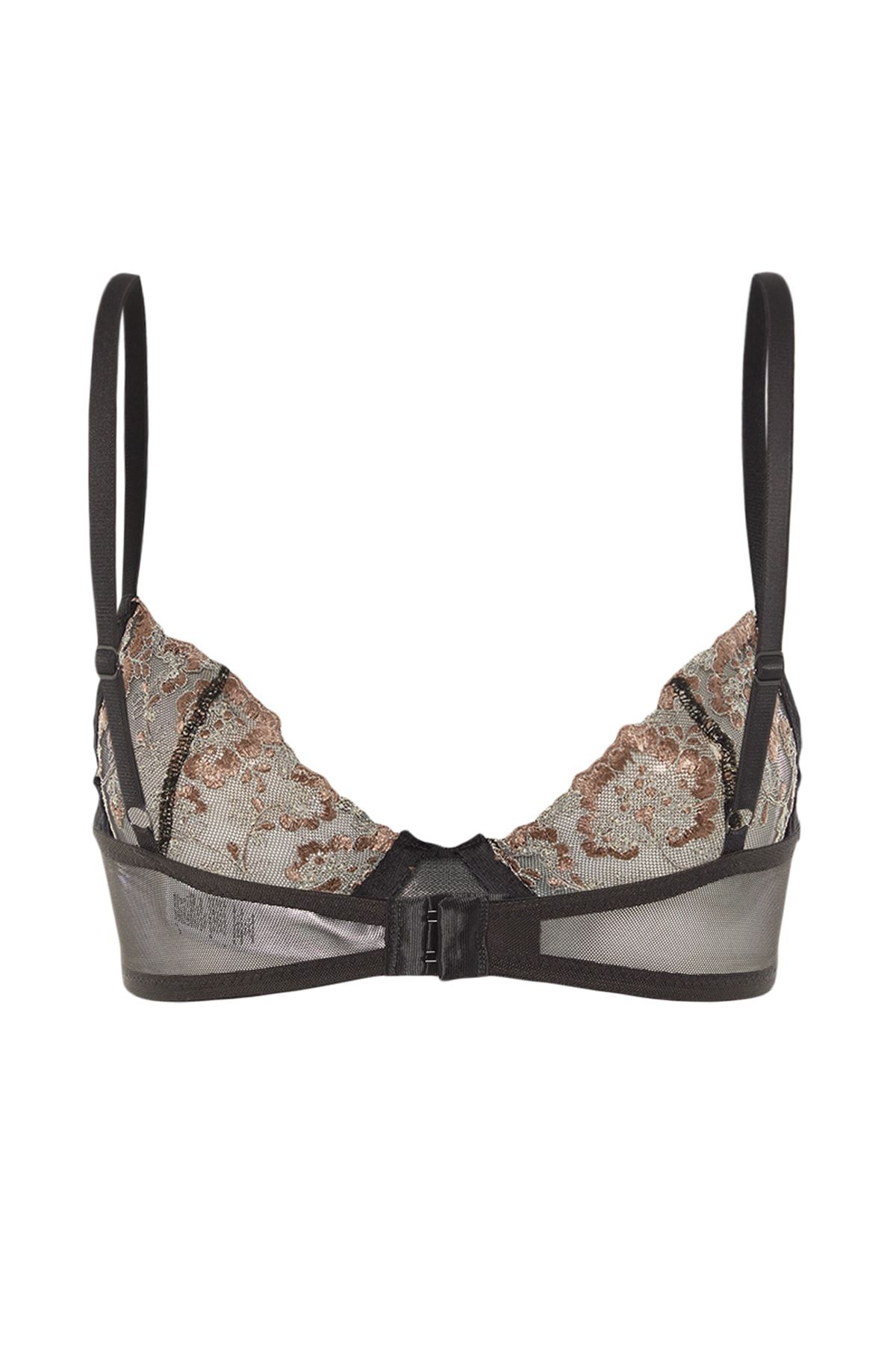Trendyol Collection-Schwarzer Spitzen-Strick-BH ohne Bügel THMAW22SU0070 9