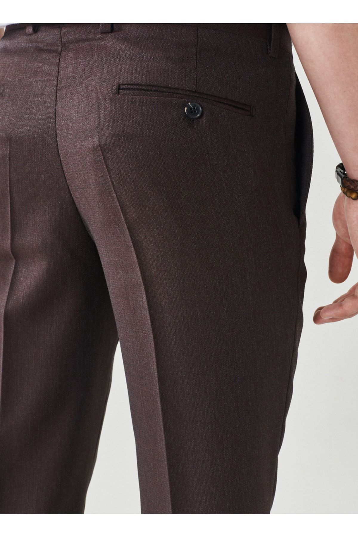ALTINYILDIZ CLASSICS Normal Bel Extra Slim Bordo - Gri Erkek Takım Elbise 4a3022200032 MB10860