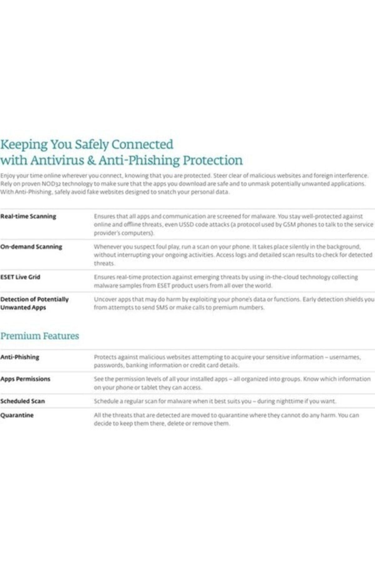 Eset Mobile Security 2018 / 1 Cihaz 1 Yıl Dijital Lisans Fiyatı.