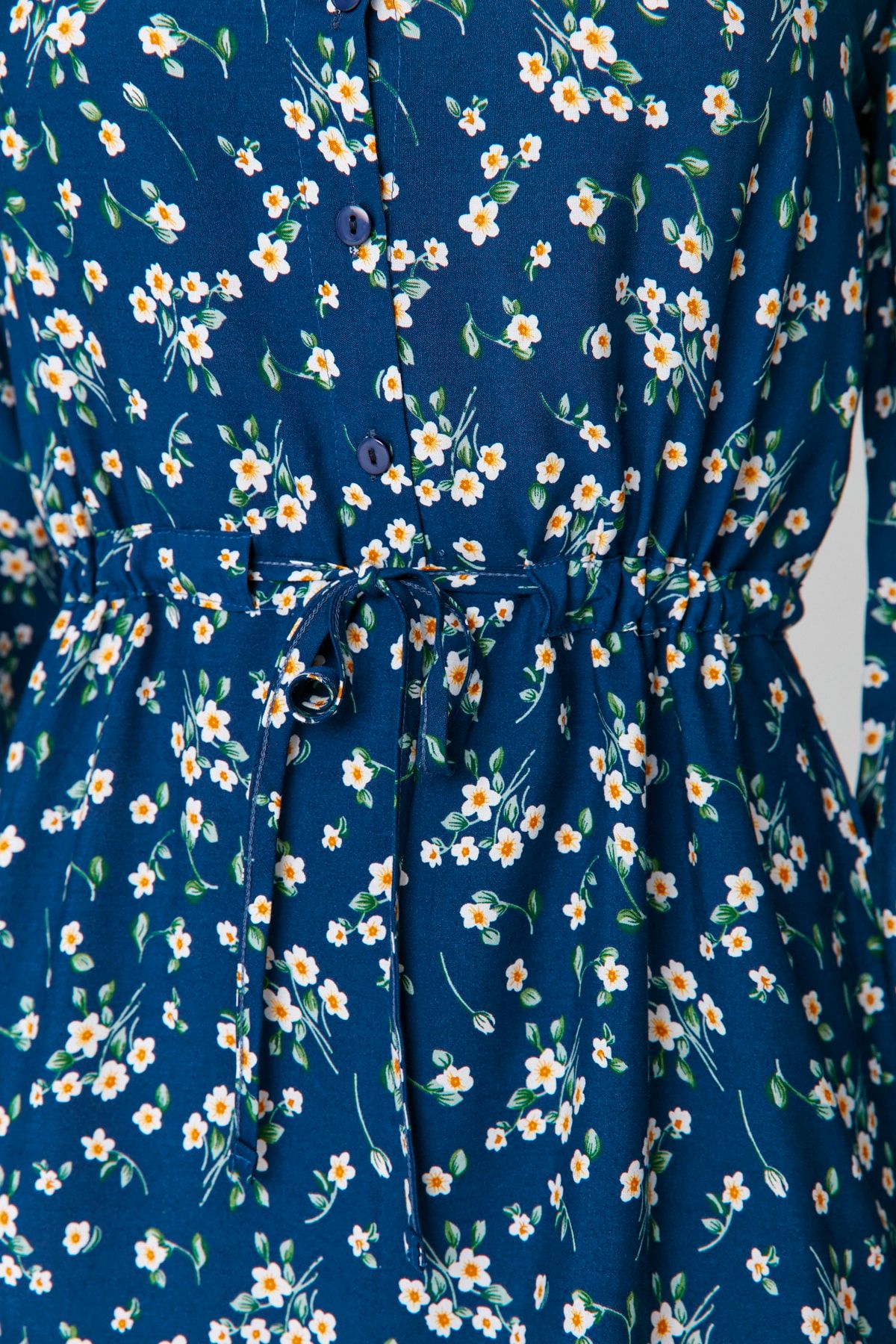 Trendyol Collection-Marineblaues Minikleid aus gewebter Viskose mit Knöpfen TWOAW23EL01310 4