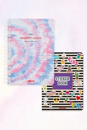 Akademik Ajanda Seti 22/23 Ebru & Sticker Book Kiss 15314200