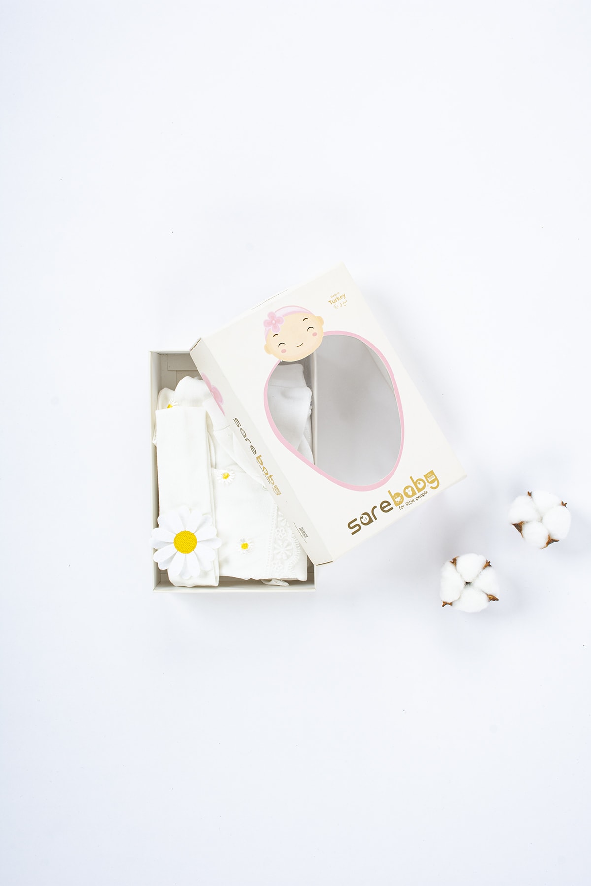 Sarebaby Hoşgeldin Papatyam Serisi Organik Hastane Çıkışı 5'li Set fotoğrafı 6 (önizleme)