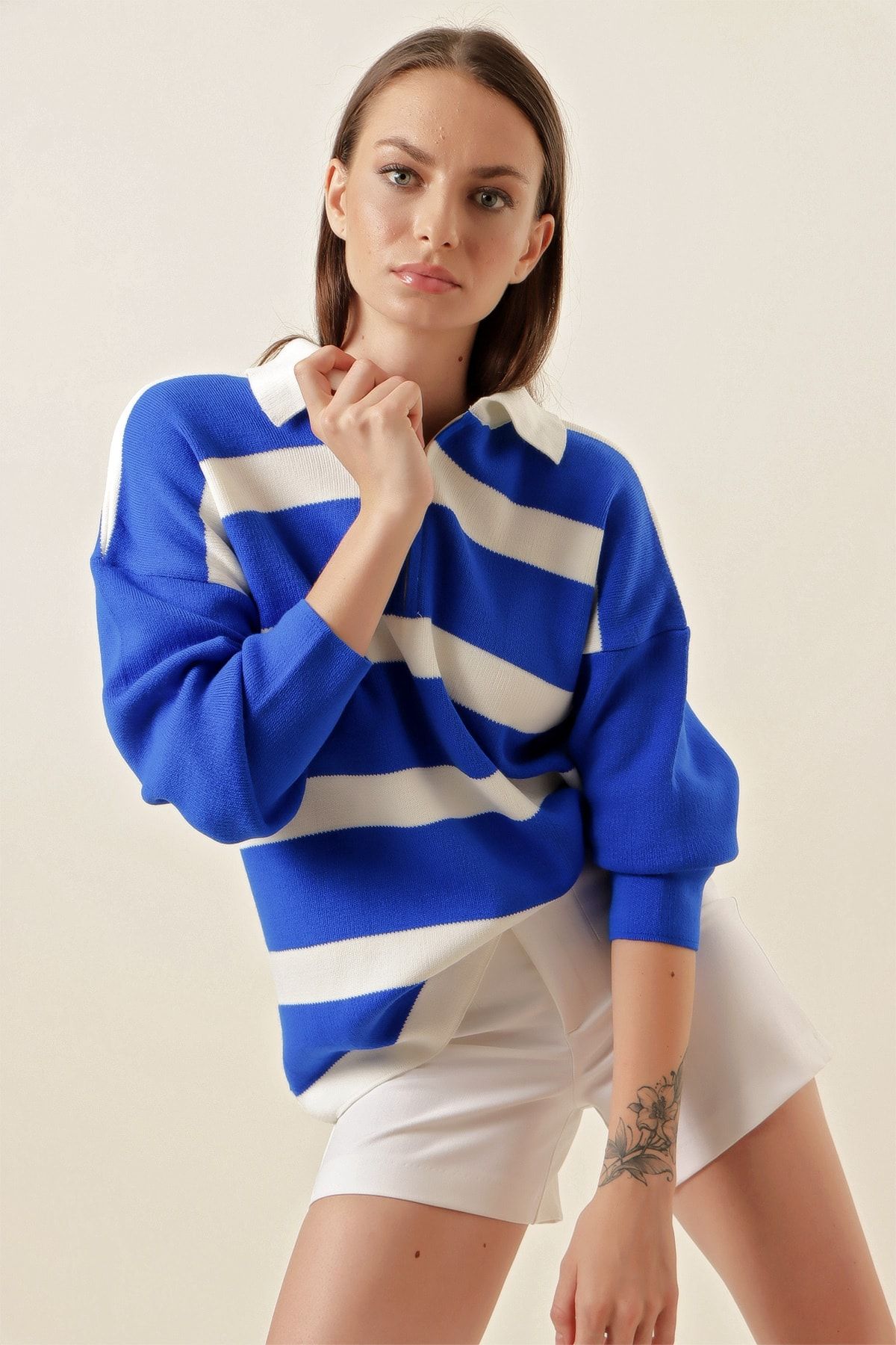 Bigdart Pullover Dunkelblau Oversized