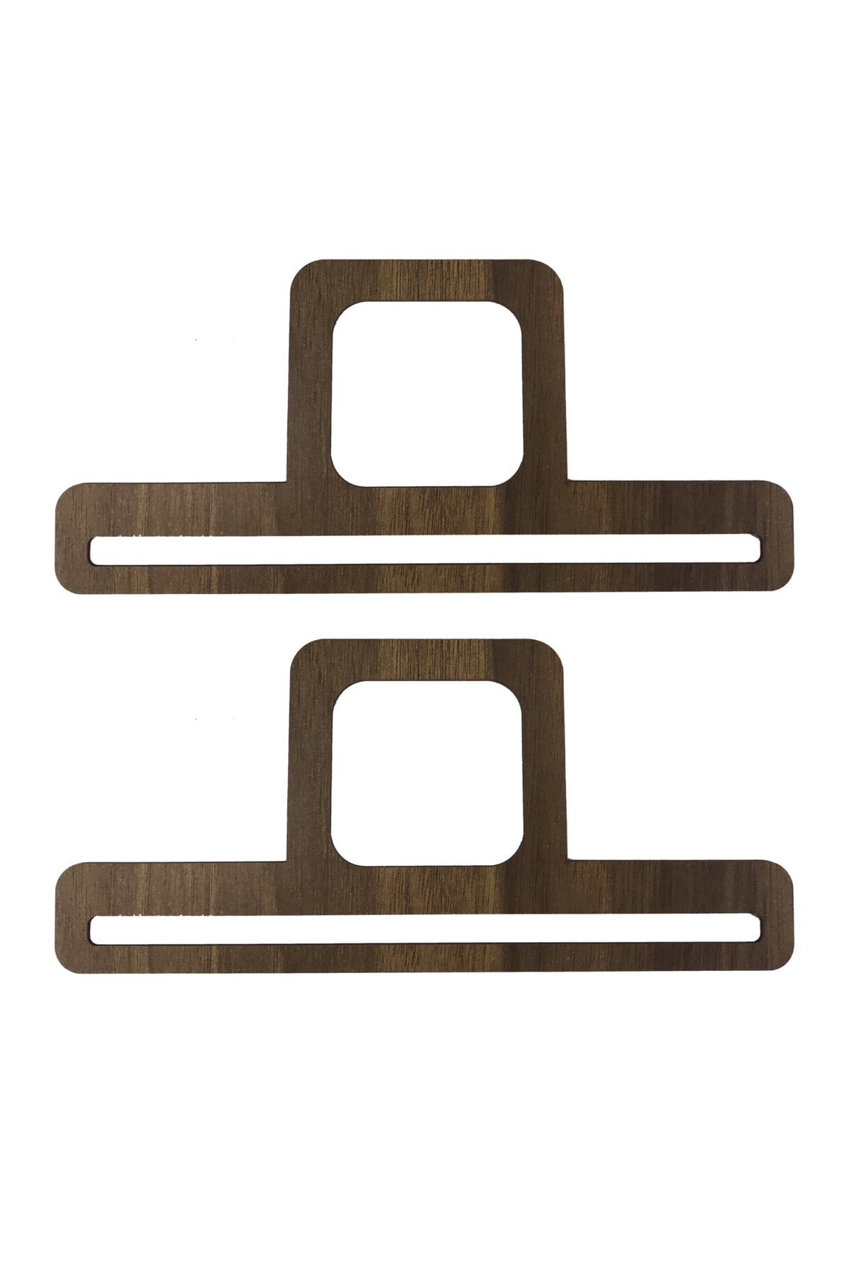 aladepo Ahşap Çanta Sapı Mdf Kulp Ceviz (1 ÇİFT) Kare Kulplu