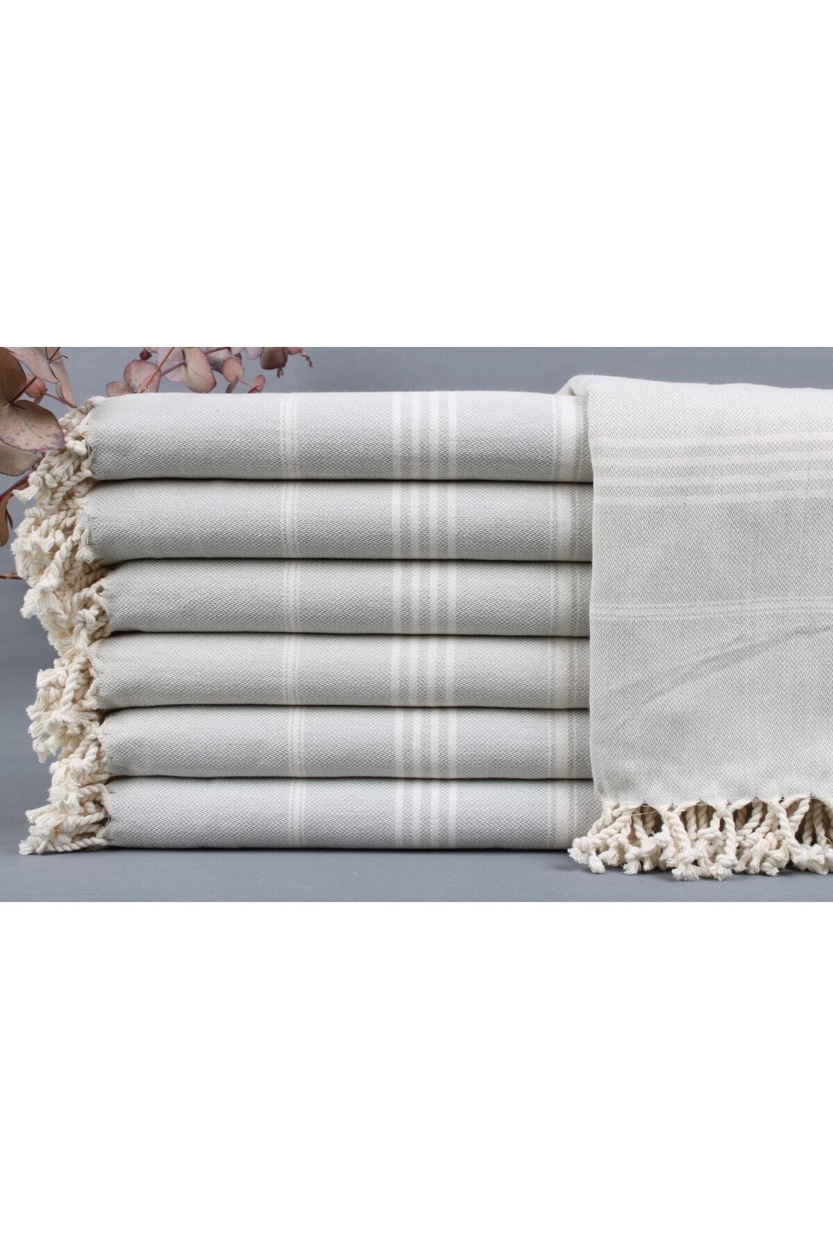Peshtemal Light Gray Beach Peshtemal Organic Cotton Peshtemal 100x170 Cm Cotton Peshtemal