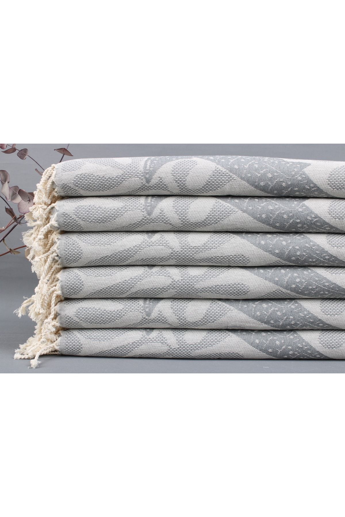 Kayra Export-بيشتيمال رمادي غامق مقاس صغير 45x95 سم قطن بيسكير 2