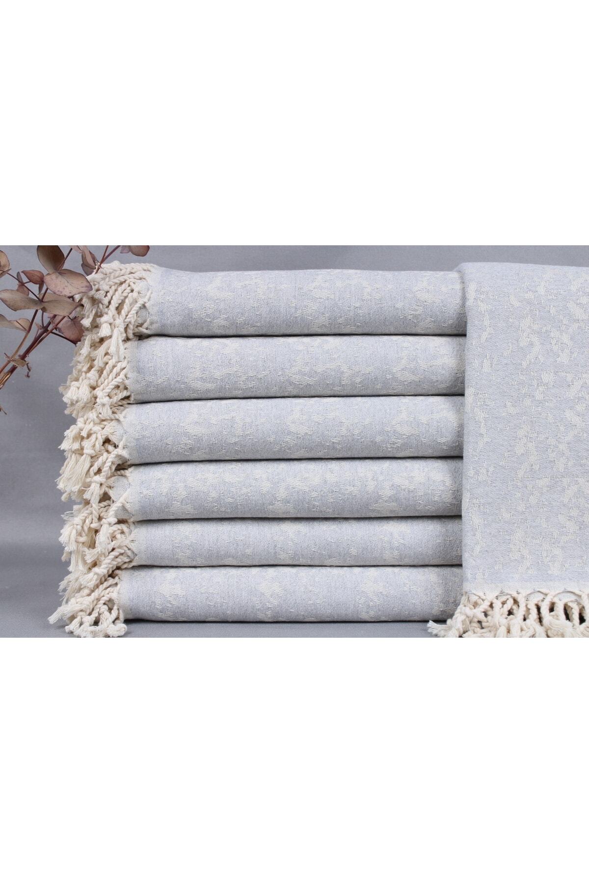 Peshtemal Caretta 100x180 Cm Light Gray Bath Peshtemal Organic Cotton Peshtemal