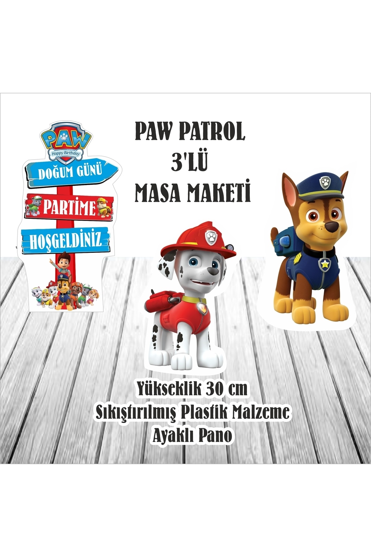 Paw Patrol Doğum Günü Masa Maketi Pano Seti
