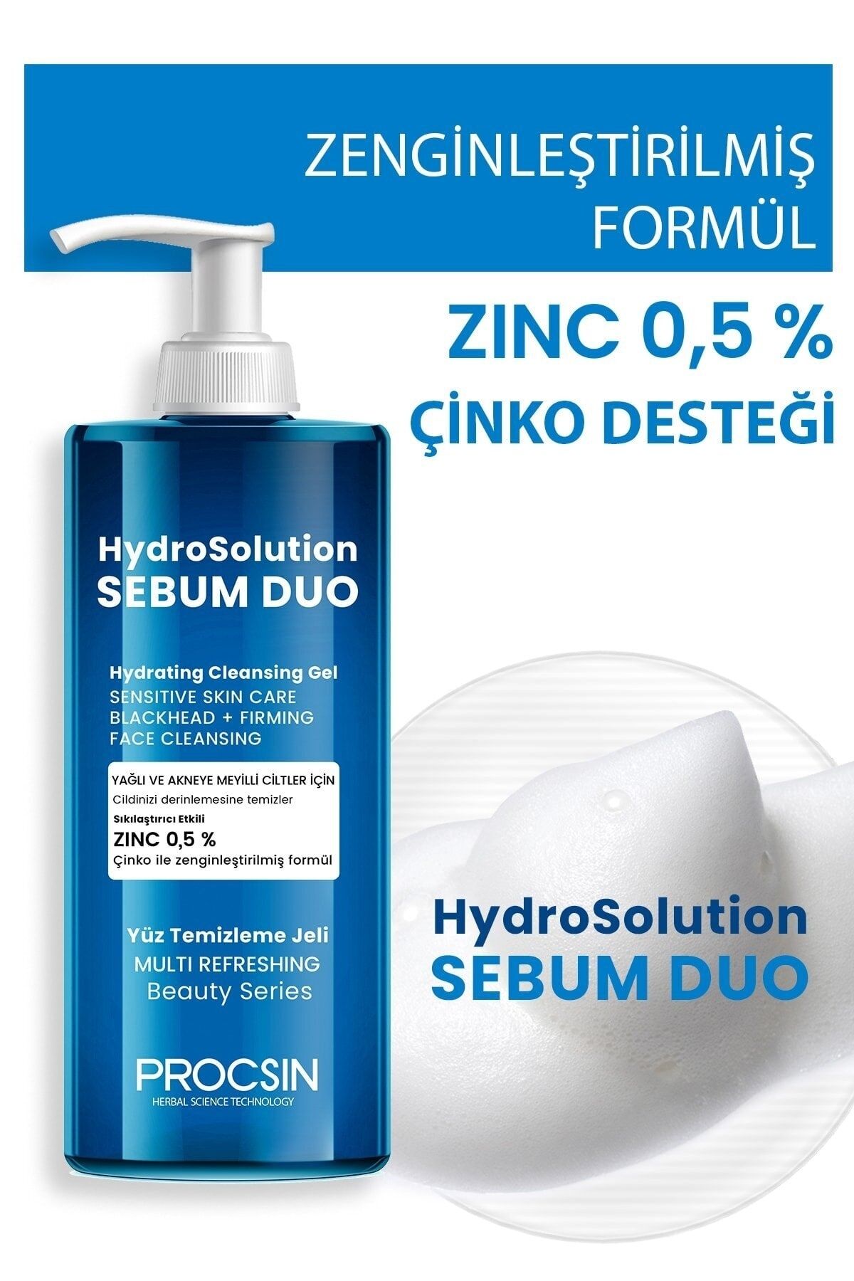 PROCSIN Hydrosolution Yüz Temizleme Jeli 200 Ml