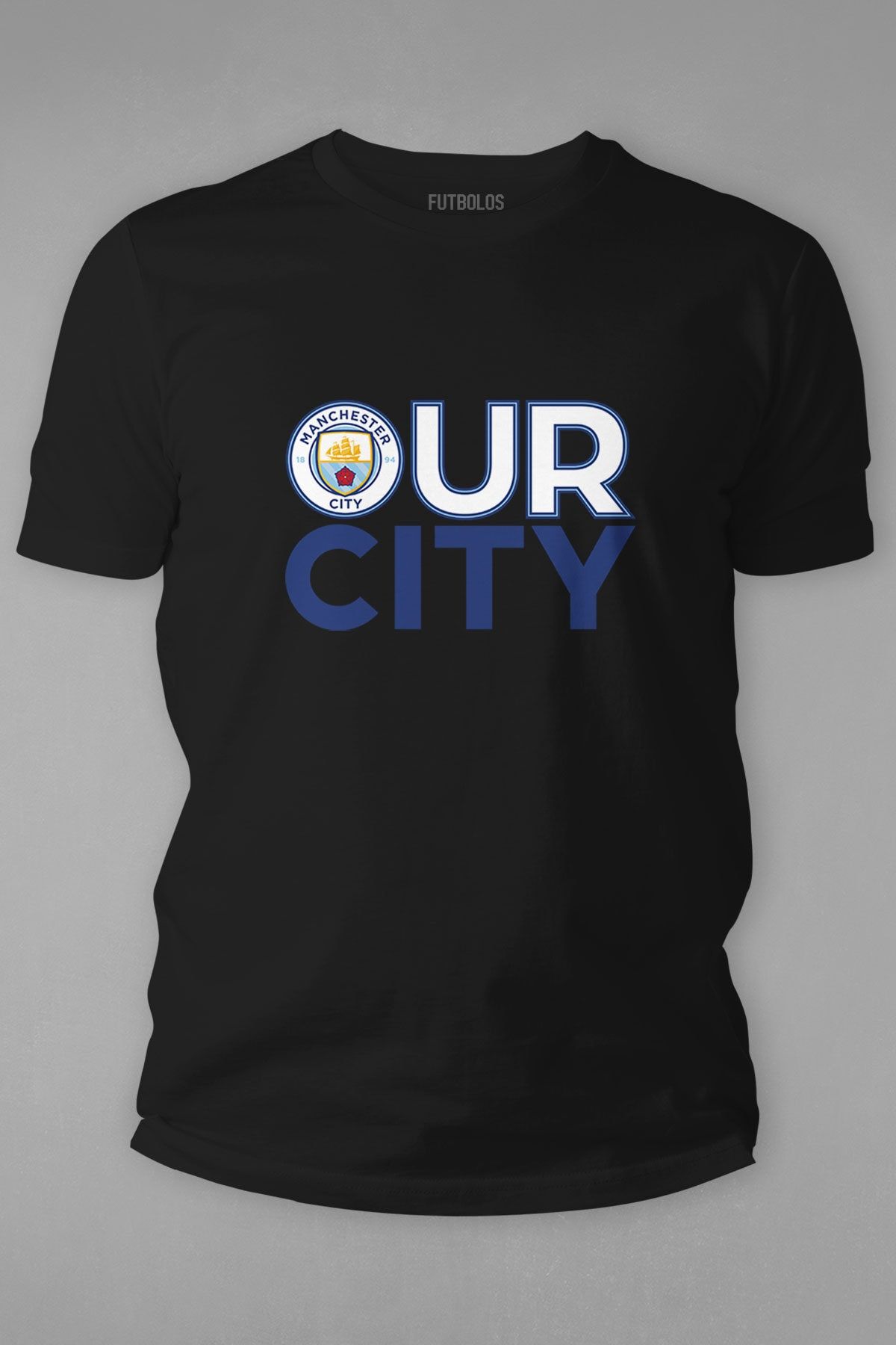 Futbolos Manchester City Cityzen Printed Crew Neck Black Men s T