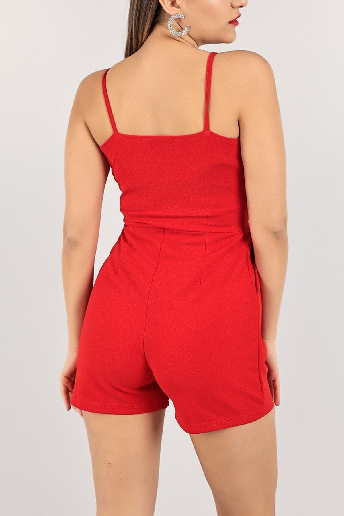 Red romper womens shop