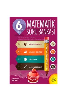 6. Sınıf Kırmızı Dahi Genç Matematik Soru Bankası Fen Liselerine Hazırlık MEH03111