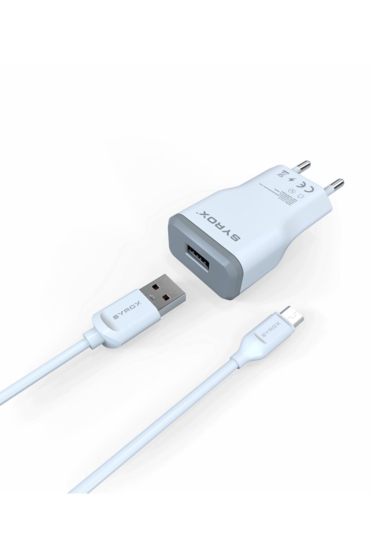 Eu-39-lenovo K6 Uyumlu Mikro Usb Girişli 2.0 Amper Şarj Aleti+kablo Şarj Cihazı - J15