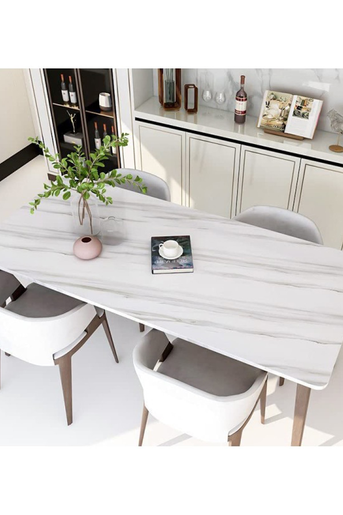 Light Color Marble Patterned 5 Meter Wallpaper Foil Countertop