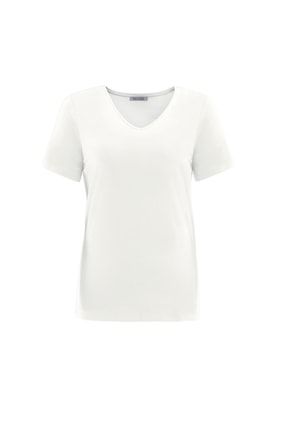 Kadın V -yaka T-shirt 21501-OW
