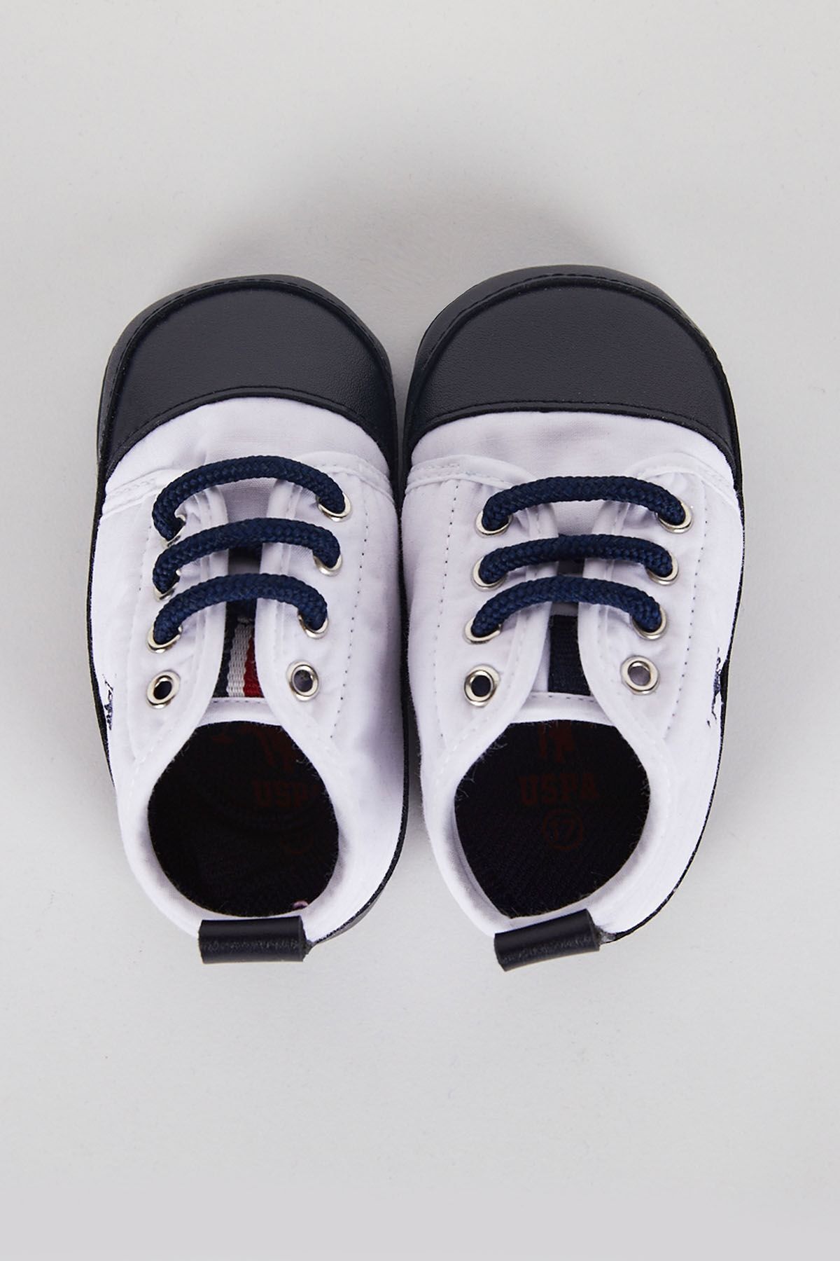 U.S. Polo Assn. پایه. کفش نوزاد پسر با توری سفید Polo Assn