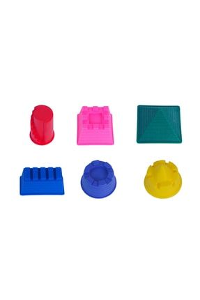 Renkli Kale Seti Kinetik Kum Kalıbı (6 !lı Set) 00829
