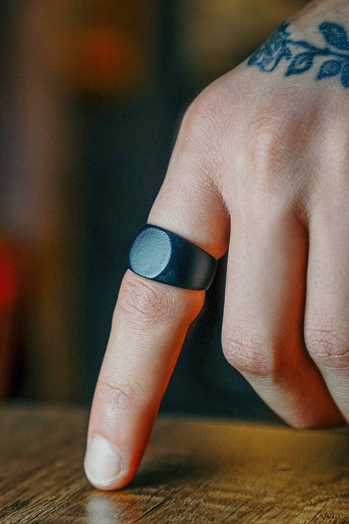 Matte black ring cheap