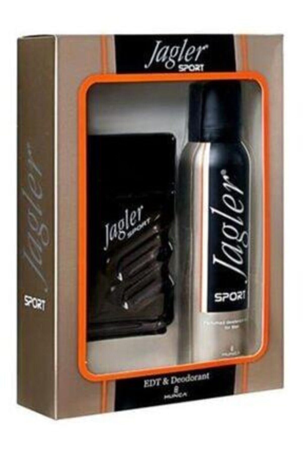 اسپورت ادت 90 میلی لیتری عطر مردانه + ست دئودورانت 150 میلی لیتری 8690973027894-1 Jagler
